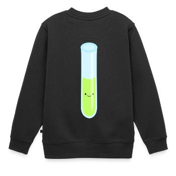 tube à essai flacon tube expérience chimie chimie chimie chimie - Sweat Premium enfant bio - noir - Dos - AI Model Kid Female (0cm)