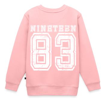 1983 NINETEEN - Sweat Premium enfant bio - rose - Dos - AI Model Kid Female (0cm)