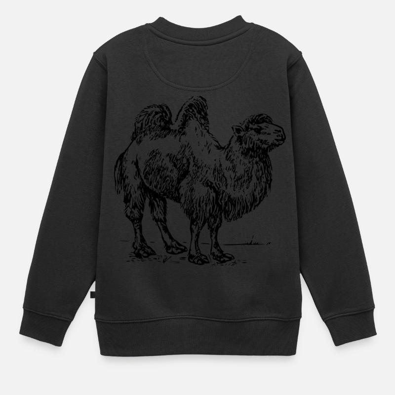 chameau - Sweat Premium enfant bio - noir