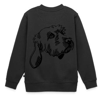 Basset Fauve De Bretagne - Kids Premium Organic Sweatshirt - black - Back - AI Model Kid Female (0cm)