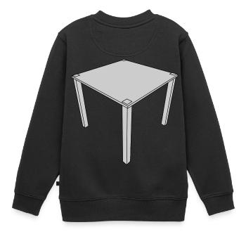 canapé canapé chaise chaise chaise table lamp lampe benc - Sweat Premium enfant bio - noir - Dos - AI Model Kid Female (0cm)