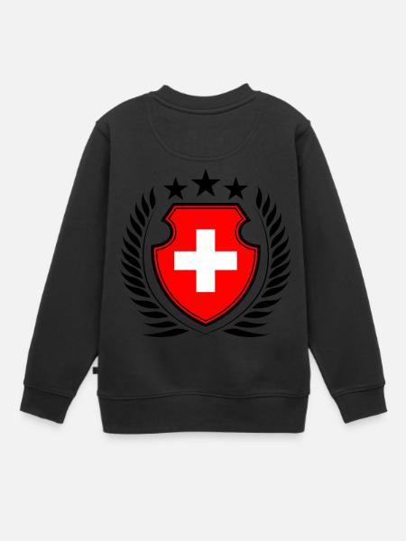 Suisse - Premium børne sweatshirt økologisk - sort