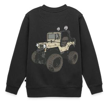 Allrad - Kinder Premium Organic Sweatshirt - Schwarz - Hinten - AI Model Kid Female (0cm)