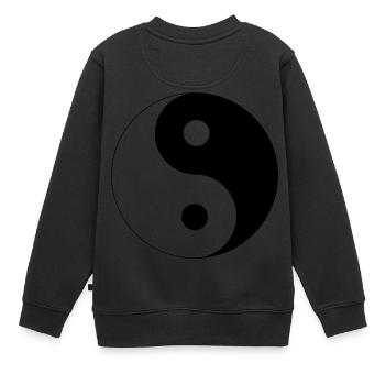 Ying Yang - Kinder Premium Organic Sweatshirt - Schwarz - Hinten - AI Model Kid Female (0cm)