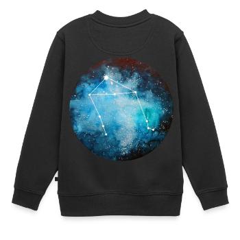 Zodiaque Balance - Sweat Premium enfant bio - noir - Dos - AI Model Kid Female (0cm)