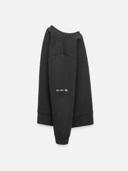 66 + 99 blanc - Sweat Premium enfant bio - noir