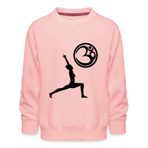 Der Held Yoga Asana Warrior mit OM Symbol Cool - Kinder Premium Pullover