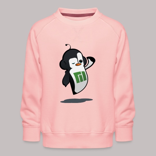 Manjaro Mascot wink hello left - Kids' Premium Sweatshirt
