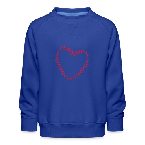 2581172 1029128891 Baseball hjertet af sømme - Børne premium sweatshirt