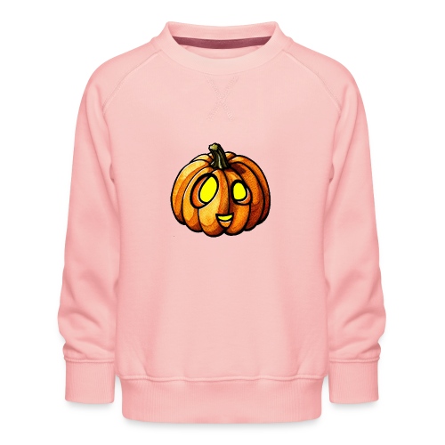 Pumpkin Halloween watercolor scribblesirii - Børne premium sweatshirt