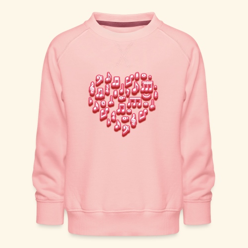 Musical notes heart - Kinder Premium Pullover