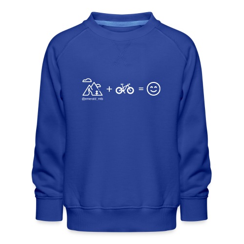 Mountains + Bike = Happiness - Kids' Premium Sweatshirt