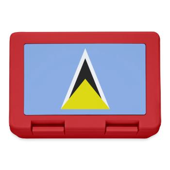 Saint Lucia Caribbean flag - Lunchbox - red - Front