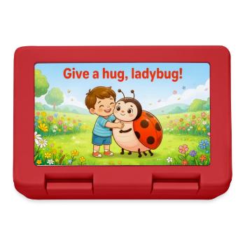 GIB EINE UMARMUNG, LADYBUG, - Brotdose - Rot - Vorne