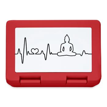 Heartbeat Buddha Buddhism Buddhist Gift - Lunchbox - red - Front