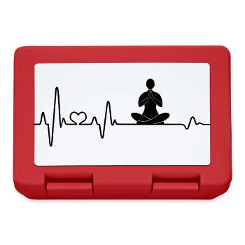 Yoga Meditation meditieren Namaste Yogi Pulsschlag - Brotdose - Rot - Vorne