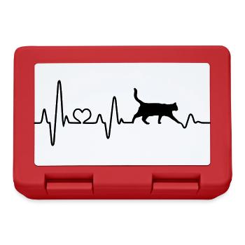 Pouls De battement de cœur de chat Cher ami chat - Boîte à goûter - rouge - Devant