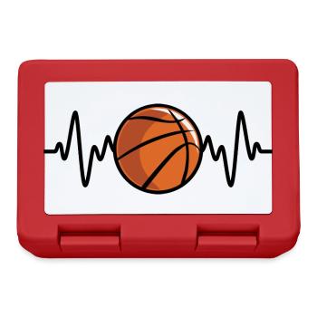 Battement de cœur de basket-ball - Boîte à goûter - rouge - Devant