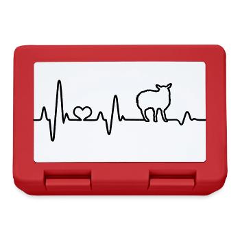 Schaf Schafbock Schäfer Gift idea heartbeat - Lunchbox - red - Front