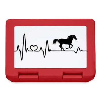 Cavalier de cavalier de battement de coeur au galop équitation ECG - Boîte à goûter - rouge - Devant