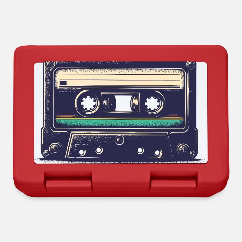 Cassette, cassette vintage - Boîte à goûter - rouge