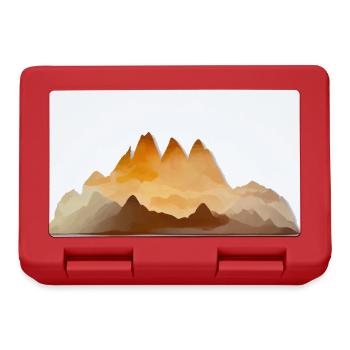 Berge Pastel Silhouette - Boîte à goûter - rouge - Devant