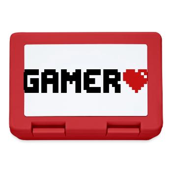 Gamer Pixel Heart Gaming - Boîte à goûter - rouge - Devant