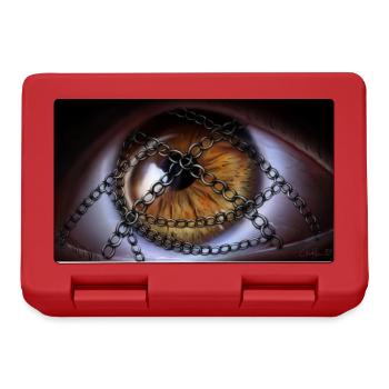 Auge mit Ketten - Brotdose - Rot - Vorne