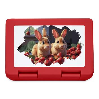 Panda on Lunch Breakfast Box Lunch Box - Lunchbox - red - Front