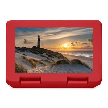Sonnenuntergang am Meer - Brotdose - Rot - Vorne