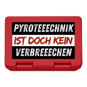 Pyrotechnik ist doch kein Verbrechen Balkon Ultra - Brotdose - Rot - Vorne