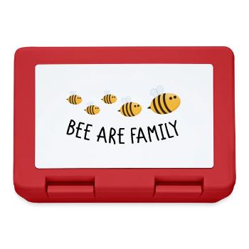 Bee are family - Boîte à goûter - rouge - Devant