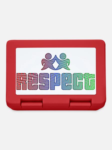 Respect Respekt Toleranz Geschenkidee - Brotdose - Rot