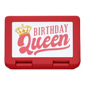 Birthday Queen Geburtstag Prinzessin Königin - Brotdose - Rot - Vorne