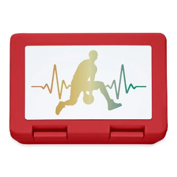 Herzschlag Basketball EKG Puls - Brotdose - Rot - Vorne