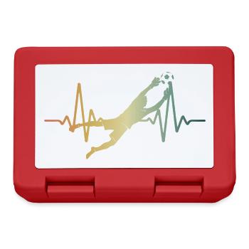 Heartbeat Goalkeeper Keeper ECG Pulse - Lunchbox - red - Front