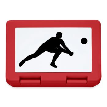 Radiant volleyball player in action - Lunchbox - red - Front