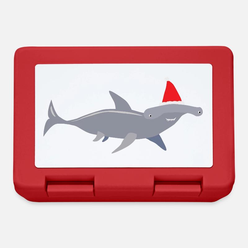 Requin-marteau de Noël - Boîte à goûter - rouge