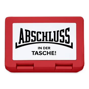 Abschluss In Der Tasche! (Schulabschluss Konkav B) - Brotdose - Rot - Vorne