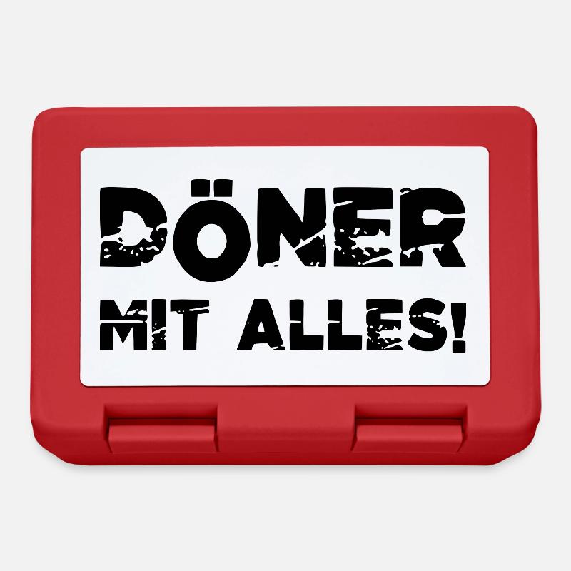 Döner mit alles Döner Kebab - Brotdose - Rot