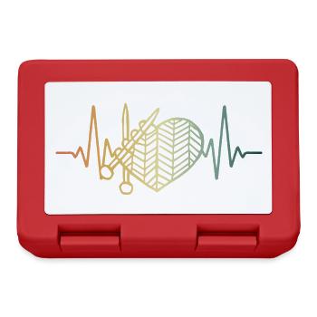 Knitting heartbeat knit ECG pulse - Lunchbox - red - Front
