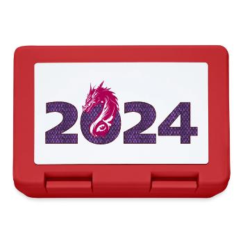 Année du Dragon 2024 - Boîte à goûter - rouge - Devant
