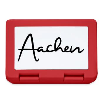 Aachen Stadt Rheinland - Brotdose - Rot - Vorne