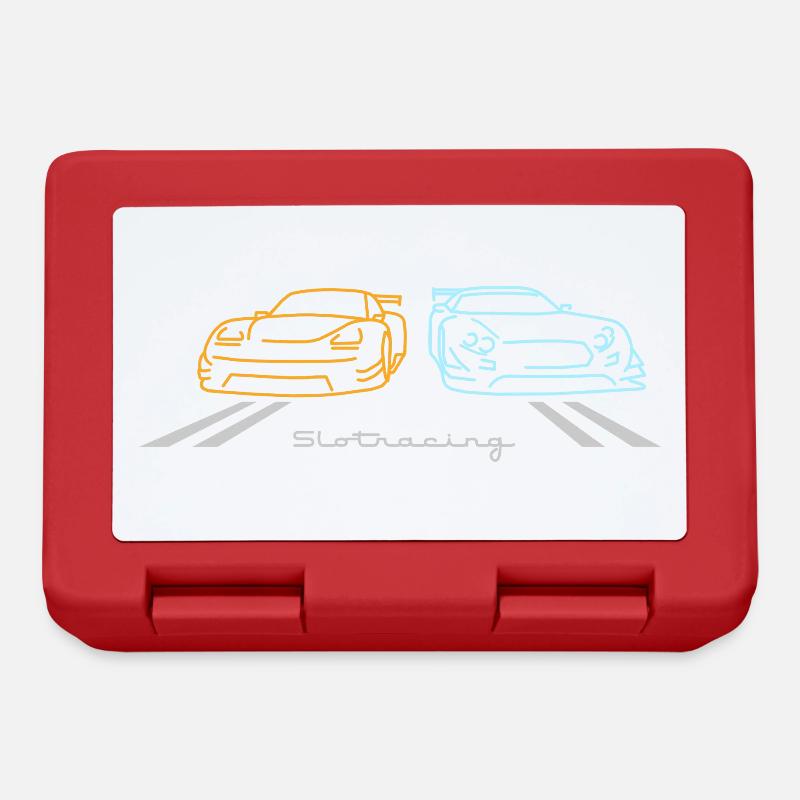 Slot Racing 2 cars Version 2 - Lunchbox - red