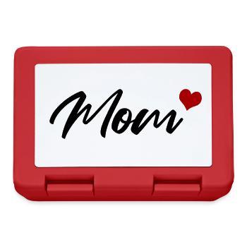 Mom Heart Family Mother - Lunchbox - red - Front