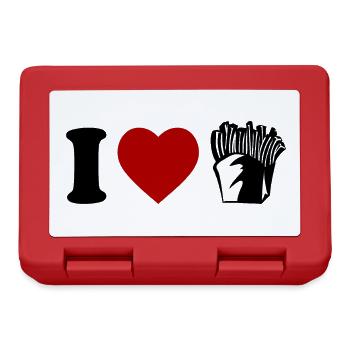 I Love Pommes Frites French Fries Lover - Lunchbox - red - Front
