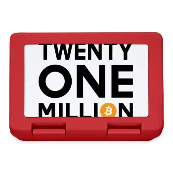 Bitcoin Twenty One Million - Brotdose - Rot - Vorne
