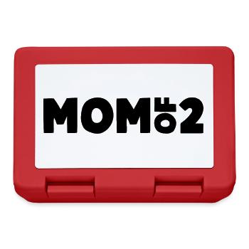 Mom of 2 - Lunchbox - red - Front