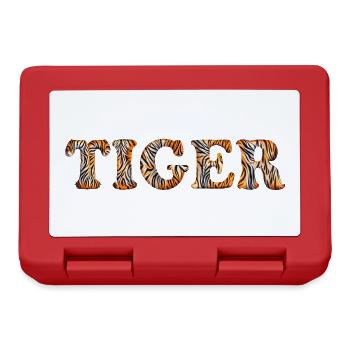 Tiger Text cool - Brotdose - Rot - Vorne