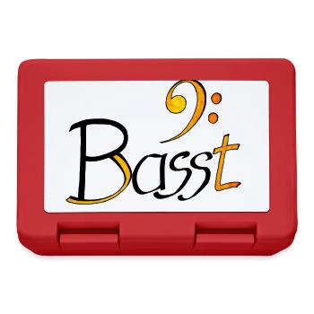 Basst - für Bässe - Brotdose - Rot - Vorne